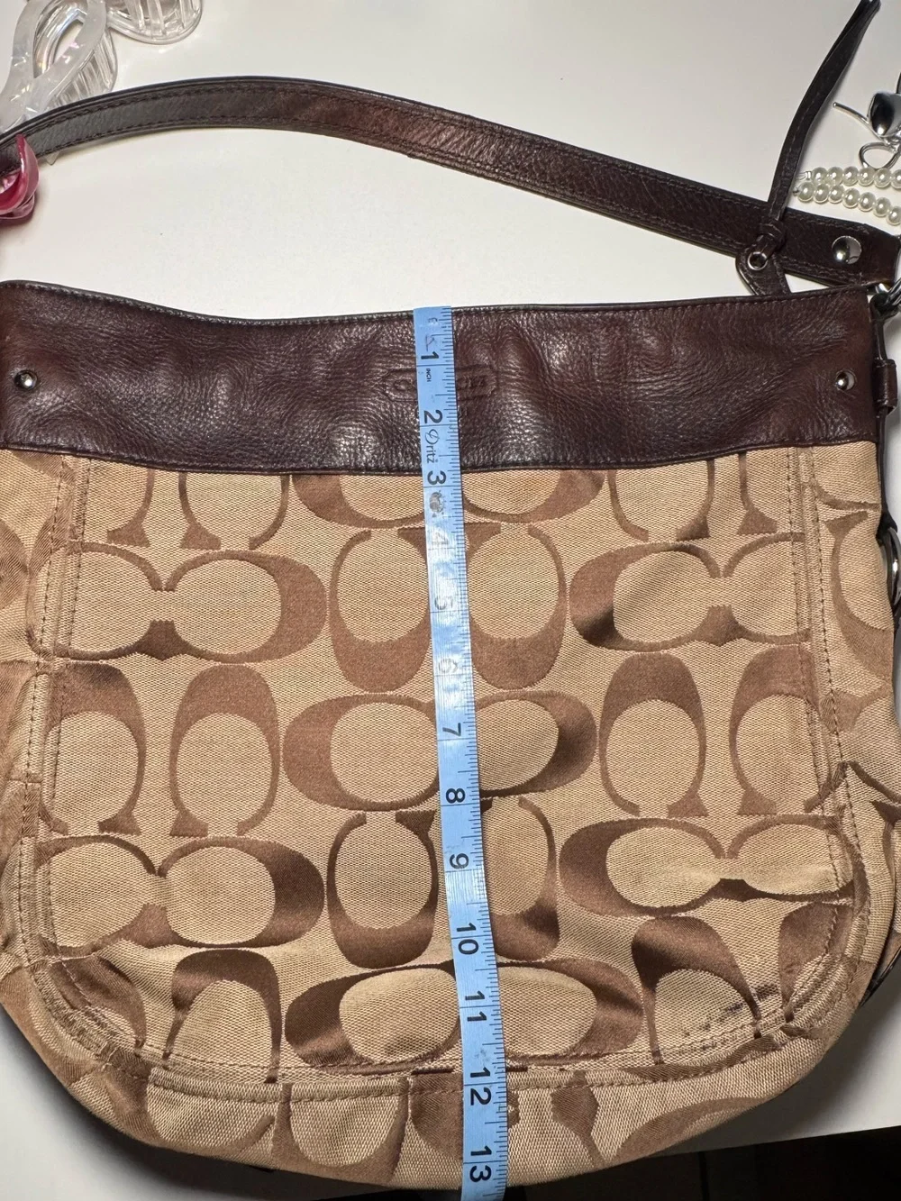 2010 Coach Signature Zoe Hobo Shoulder Bag